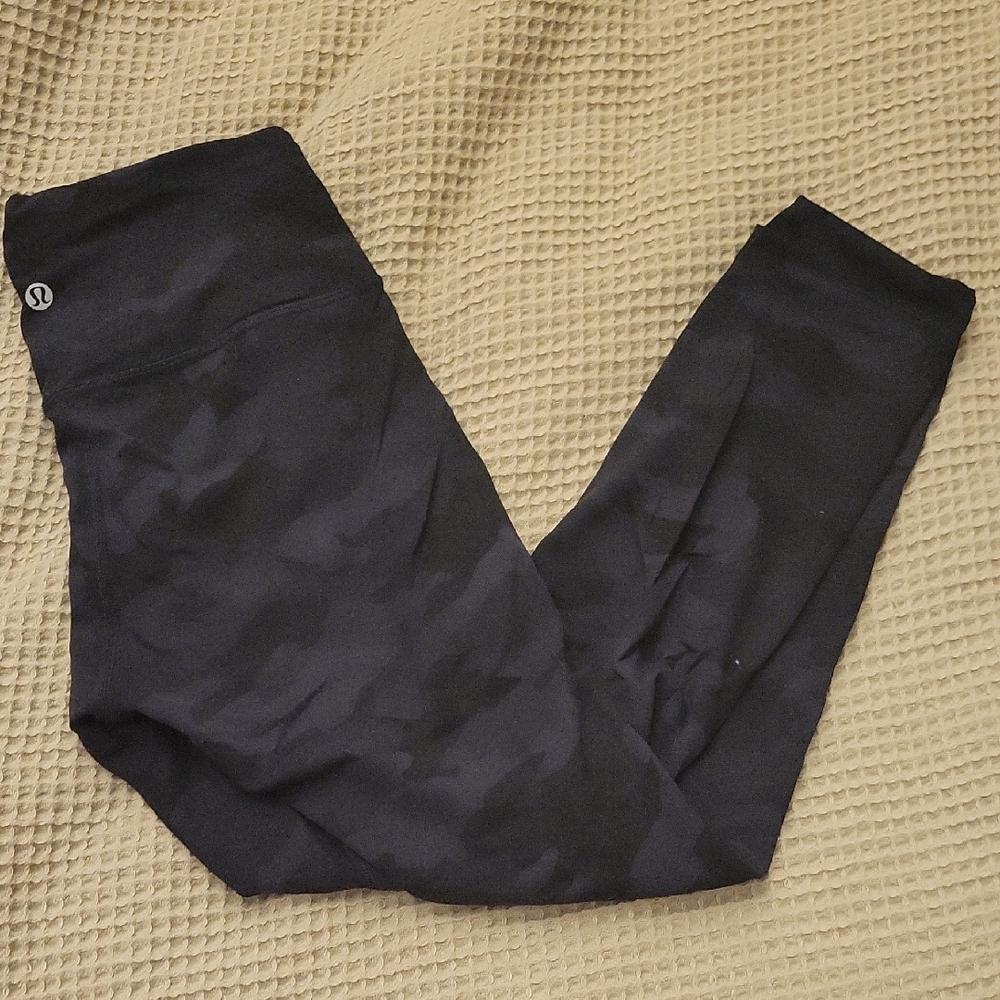 lululemon athletica Black/Camo High-Rise Leggings